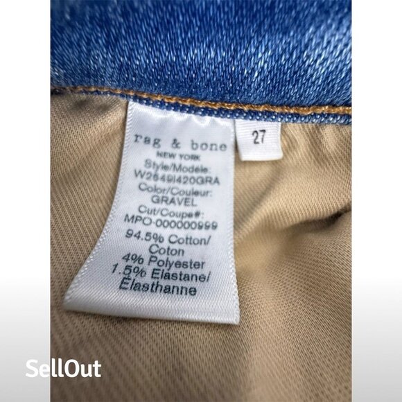 Rag & Bone Women's High Rise Bootcut Jeans Gray Size 27 Stretch Denim - Picture 7 of 7